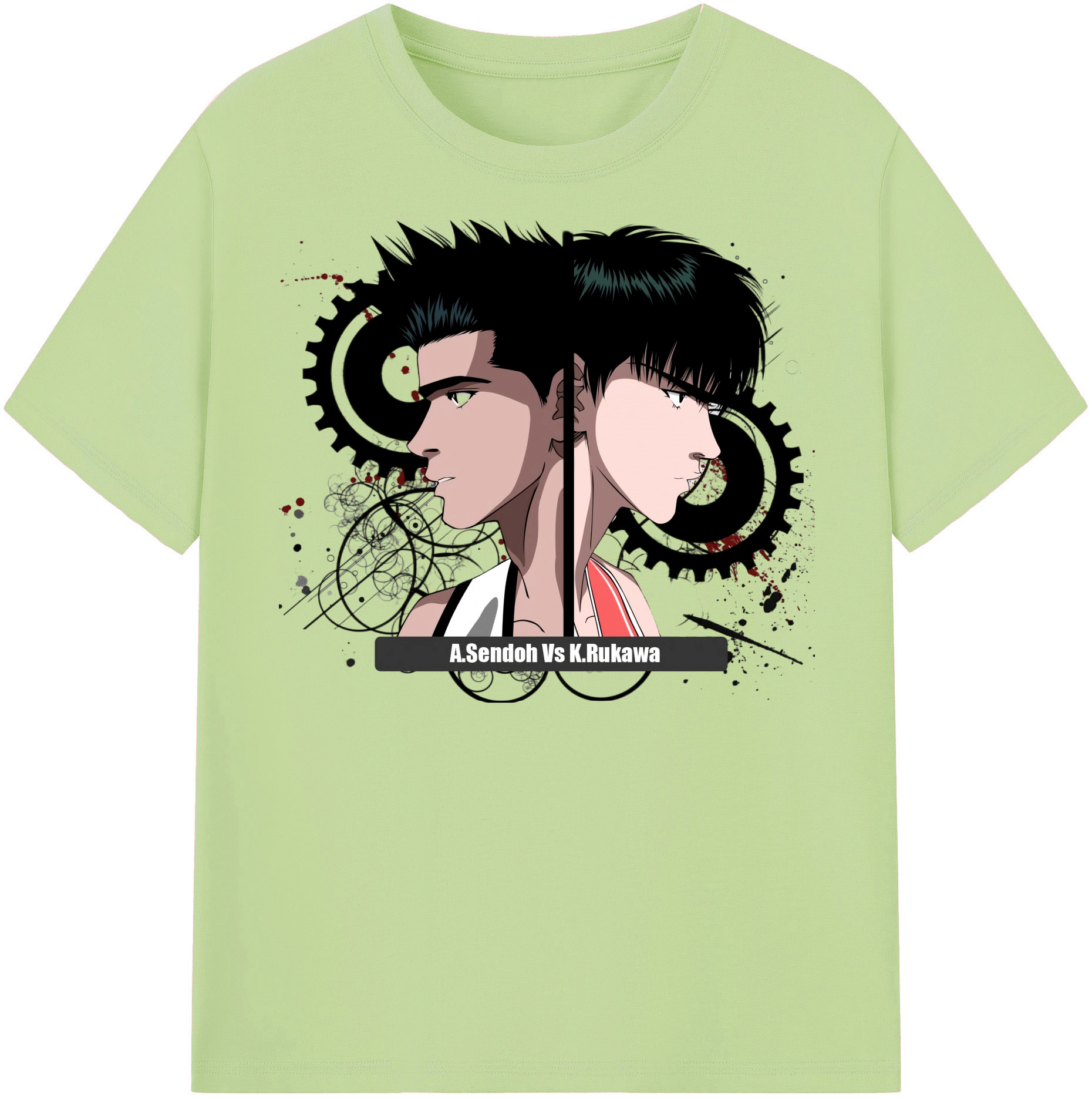SLAM DUNK／スラムダンク 綿100％半袖Tシャツ（フロントプリント）